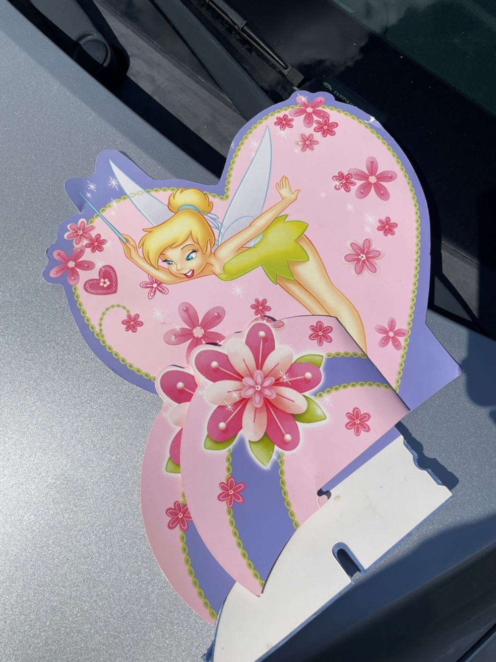 Disney Tinker Bell Pink and Purple Floral Party Centerpiece